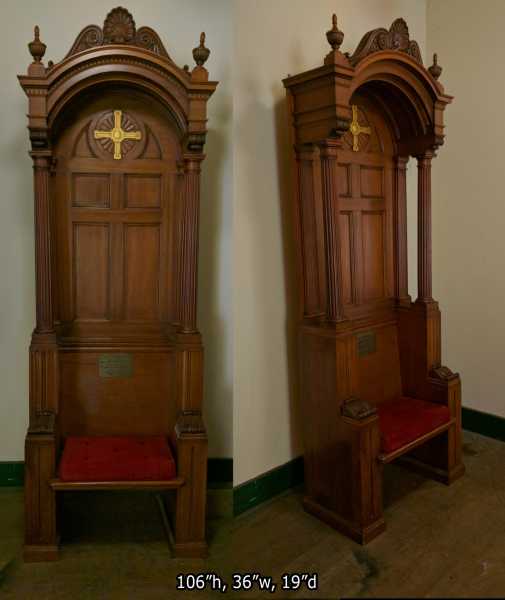 A-Beautiful-Antique-Church-Chair-1