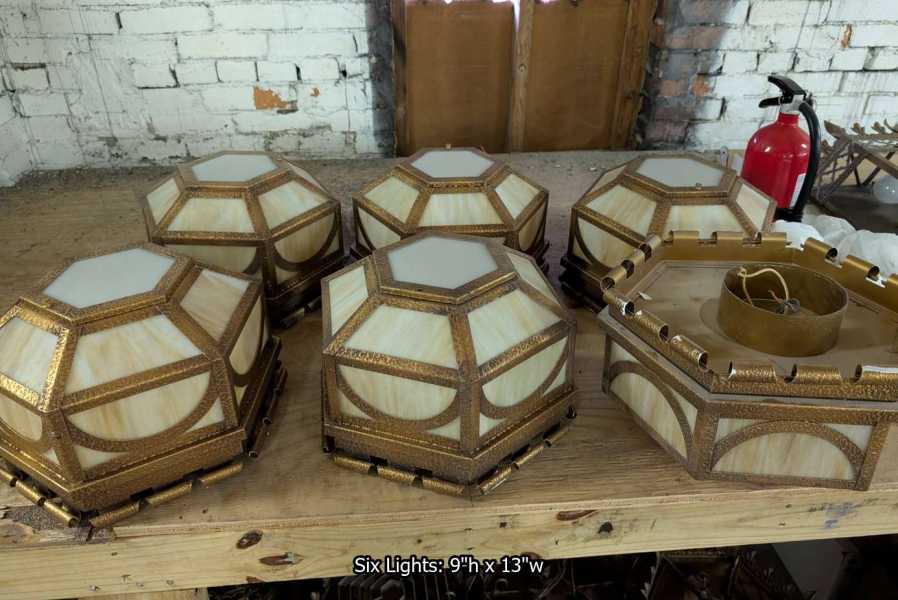 Antique-Amber-Slag-Glass-Lights