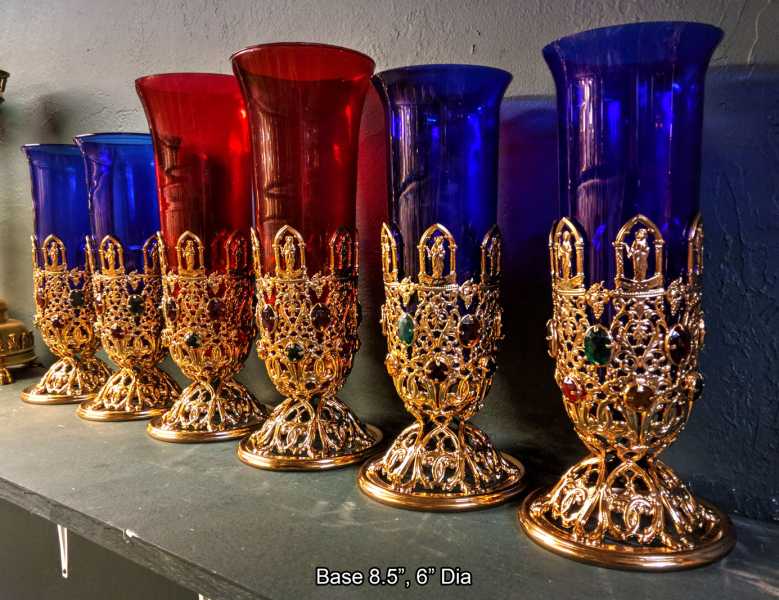 Amazing-Tabletop-Sanctuary-Lamps-with-7-Day-Votive-Glass