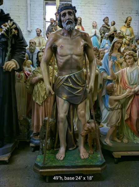 Fantastic-Antique-Saint-Lazarus-Statue